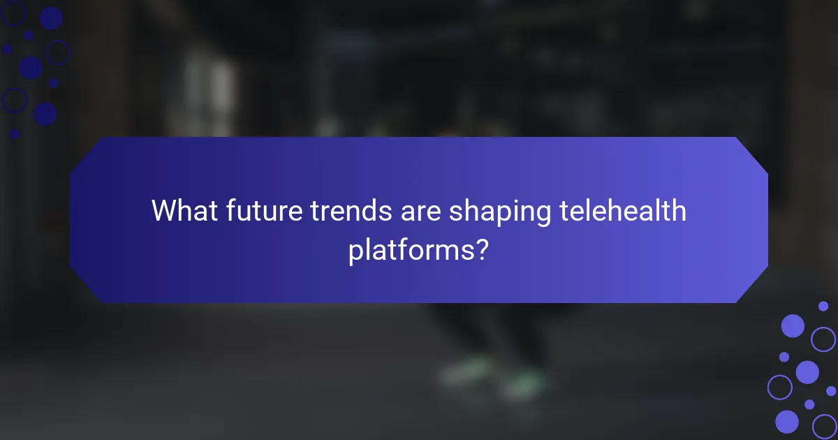 What future trends are shaping telehealth platforms?